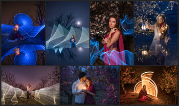 Světélkové zážitkové focení - pořiďte si netradiční portréty.